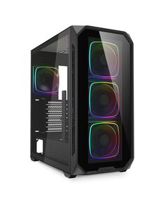 SHARKOON AK5G RGB  (SCHWARZ, TEMPERED GLASS X 2)