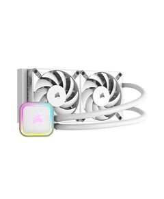 CORSAIR ICUE H100I RGB ELITE LIQUID CPU COOLER - WHITE 277MM X 120MM X 27MM RADIATOR (CW-9060078-WW) (CORCW-9060078-WW)