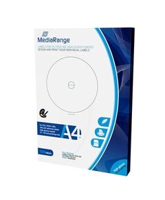 MEDIARANGE LABELS FOR CD/DVD/BD 15-118MM HIGH-GLOSSY (100 PACK) (MRINK132)