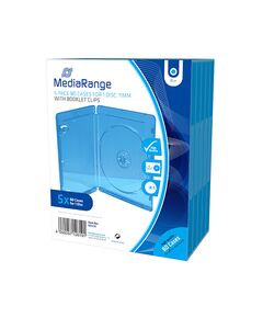 MEDIARANGE BD CASE  FOR 1 DISC 11MM BLUE  (5 PACK) (MRBOX38)