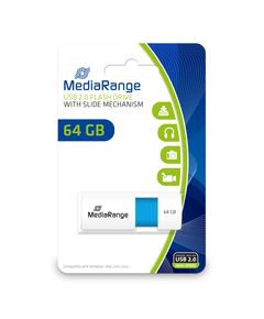 MEDIARANGE USB 2.0  FLASH DRIVE, COLOR EDITION, LIGHT BLUE, 64GB (MR974)