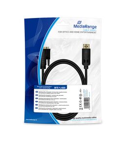 ΚΑΛΏΔΙΟ MEDIARANGE DVI TO DISPLAYPORT CONNECTION, GOLD-PLATED, DVI-D SOCKET (24+1 PIN)/DP PLUG, 2.0M, BLACK (MRCS131)
