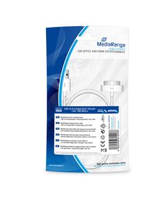 ΚΑΛΏΔΙΟ MEDIARANGE CHARGE AND SYNC, USB 2.0 TO APPLE DOCK® (30-PIN) PLUG, 1.0M, WHITE (MRCS181)