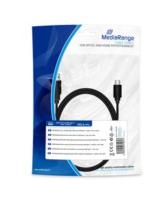 ΚΑΛΏΔΙΟ MEDIARANGE CHARGE AND SYNC CABLE, USB 3.0 TO USB TYPE-C PLUG, 1.8M, BLACK (MRCS182)