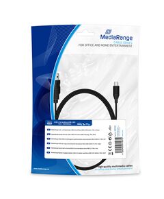 ΚΑΛΏΔΙΟ MEDIARANGE CHARGE AND SYNC, USB 2.0 TO MICRO USB 2.0 B PLUG, 1.8M, BLACK (MRCS184)