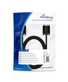 ΚΑΛΏΔΙΟ MEDIARANGE SVGA MONITOR CONNECTION CABLE, VGA/VGA, 1.8M., BLACK (MRCS105)