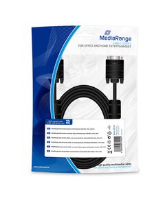 ΚΑΛΏΔΙΟ MEDIARANGE SVGA MONITOR CONNECTION CABLE, WITH FERRITE CORES, VGA/VGA, 3.0M., BLACK (MRCS114)