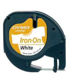 ΤΑΙΝΊΑ ΕΤΙΚΕΤΟΓΡΆΦΟΥ DYMO IRON-ON 18769 (ΜΑΎΡΑ ΓΡΆΜΜΑΤΑ ΣΕ ΛΕΥΚΌ ΦΌΝΤΟ) (S0718850) (DYMO0718850)