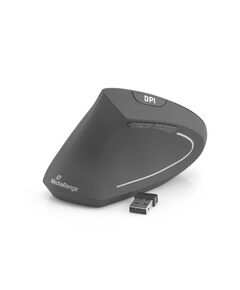 MEDIARANGE ERGONOMIC 6-BUTTON WIRELESS OPTICAL MOUSE FOR LEFT-HANDERS (BLACK, WIRELESS) (MROS233)