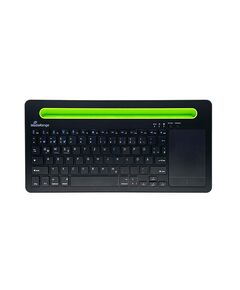 MEDIARANGE RECHARGEABLE WIRELESS MULTI DEVICE BLUETOOTH KEYBOARD WITH 78 KEYS, TOUCHPAD & TABLET SLOT (BLACK) (MROS131-GR)