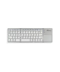 MEDIARANGE FOLDABLE AND RECHARGEABLE BLUETOOTH KEYBOARD 64 KEYS WITH TOUCHPAD SILVER (MROS133-GR)