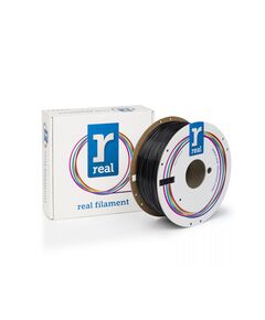 REAL PC PETG 3D PRINTER FILAMENT - BLACK - SPOOL OF 1KG - 1.75MM (REALPCPETGBLACK1000MM175)