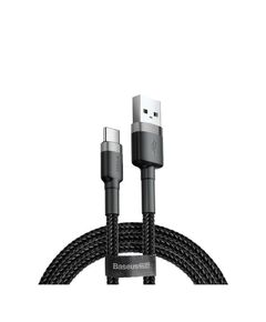 BASEUS TYPE-C CAFULE CABLE 2A 2M GRAY + BLACK (CATKLF-CG1) (BASCATKLF-CG1)