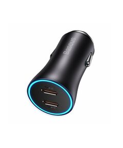 BASEUS CAR CHARGER GOLDEN CONTACTOR PRO FAST CHARGER C+C 40W GRAY (CGJP000013) (BASCGJP000013)