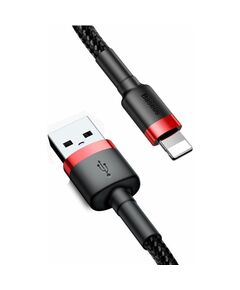 BASEUS CAFULE BRAIDED USB TO LIGHTNING CABLE BLACK/RED 2M (CALKLF-C19) (BASCALKLF-C19)