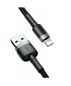 BASEUS CAFULE BRAIDED USB TO LIGHTNING CABLE ΜΑΎΡΟ 2M (CALKLF-CG1) (BASCALKLF-CG1)