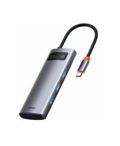 BASEUS METAL GLEAM USB-C DOCKING STATION ΜΕ HDMI 4K PD ΑΣΗΜΊ (CAHUB-CX0G) (BASCAHUBCX0G)