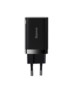 BASEUS ΦΟΡΤΙΣΤΉΣ ΧΩΡΊΣ ΚΑΛΏΔΙΟ ΜΕ ΘΎΡΑ USB-A ΚΑΙ ΘΎΡΑ USB-C 30W POWER DELIVERY ΜΑΎΡΟΣ (SUPER SI PRO) (CCSUPP-E01) (BASCCSUPPE01)