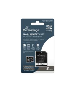 MEDIARANGE MICRO SDHC CLASS 10 WITH SD ADAPTOR 8 GB (HIGH CAPACITY) (MR957)