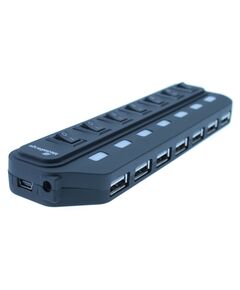 MEDIARANGE USB HUB 7-PORT USB 2.0 (BLACK) (MRCS504)
