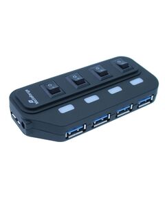 MEDIARANGE USB HUB 4-PORT USB 3.0 (BLACK) (MRCS505)