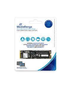 MEDIARANGE INTERNAL M.2 2280 SOLID STATE DRIVE, NVME PCIE 3.1 X4 20 GB/S, 256GB, BLACK (MR1031)
