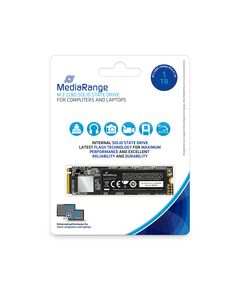 MEDIARANGE INTERNAL M.2 2280 SOLID STATE DRIVE, NVME PCIE 3.1 X4 20 GB/S, 1TB, BLACK (MR1033)