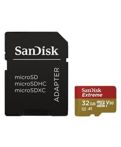 SANDISK EXTREME MICROSDHC 32GB CLASS 10 U3 V30 A1 UHS-I ΜΕ ΑΝΤΆΠΤΟΡΑ