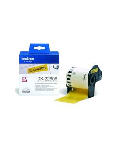 BROTHER P-TOUCH ENDLESS LABEL YELLOW 15.2M X 62MM (DK22606) (BRODK22606)