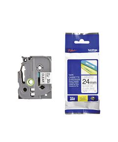 BROTHER P-TOUCH BLACK ON TRANSPARENT 8M X 24MM (TZE151) (BROTZE151)