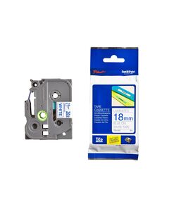 BROTHER P-TOUCH LAMINATED BLUE ON WHITE 8M X 18MM (TZE243) (BROTZE243)