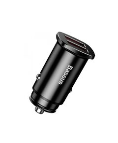 BASEUS CAR CHARGER SQUARE METAL BLACK (CCALL-DS01) (BASCCALL-DS01)