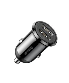 BASEUS GRAIN PRO CAR CHARGER BLACK (CCALLP-01) (BASCCALLP-01)