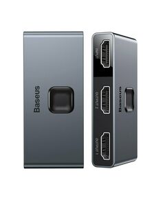 BASEUS HUB MATRIX HDMI SWITCHER (2IN1 OR 1IN2) SPACE GRAY (CAHUB-BC0G) (BASCAHUB-BC0G)