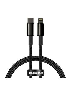 BASEUS TYPE-C - LIGHTNING TUNGSTEN GOLD FAST CHARGING CABLE PD 20W 2M BLACK (CATLWJ-A01) (BASCATLWJ-A01)