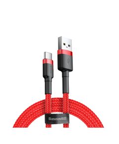 BASEUS CAFULE BRAIDED USB 2.0 CABLE USB-C MALE - USB-A MALE ΚΌΚΚΙΝΟ 0.5M (CATKLF-A09) (BASCATKLF-A09)