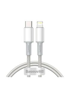 BASEUS HIGH DENSITY BRAIDED USB-C TO LIGHTNING CABLE 20W ΛΕΥΚΌ 1M (CATLGD-02) (BASCATLGD02)