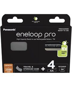 PANASONIC ENELOOP PRO WITH BATTERY CASE ΕΠΑΝΑΦΟΡΤΙΖΌΜΕΝΕΣ ΜΠΑΤΑΡΊΕΣ AA NI-MH 2500MAH 1.2V 4ΤΜΧ (30511467) (PAN30511467)