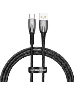 BASEUS USB CABLE FOR USB-C GLIMMER SERIES, 100W, 1M BLACK (CADH000401) (BASCADH000401)