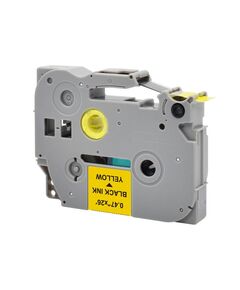 ΠΛΑΣΤΙΚΉ ΤΑΙΝΊΑ ΕΤΙΚΕΤΟΓΡΆΦΟΥ MEDIARANGE (BROTHER TZ-631/TZE-631) 12 MM X 8 M (ΜΑΎΡΑ ΓΡΆΜΜΑΤΑ ΣΕ ΚΊΤΡΙΝΟ ΦΌΝΤΟ) (MRBTZ631)
