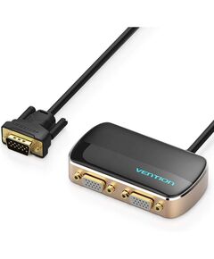 VENTION 1 IN 2 OUT VGA SPLITTER 1M BLACK (DBABF) (VENDBABF)