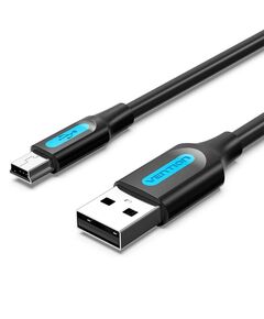 VENTION USB 2.0 A MALE TO MINI-B MALE CABLE 0.5M BLACK PVC TYPE (COMBD) (VENCOMBD)