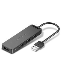 VENTION 4-PORT USB 2.0 HUB WITH POWER SUPPLY 0.5M BLACK (CHMBD) (VENCHMBD)