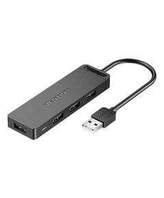 VENTION 4-PORT USB 2.0 HUB WITH POWER SUPPLY 0.15M BLACK (CHMBB) (VENCHMBB)