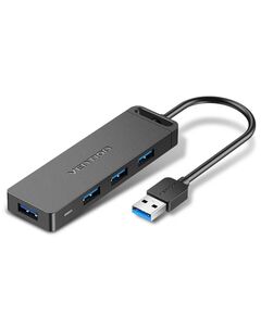 VENTION 4-PORT USB 3.0 HUB WITH POWER SUPPLY 0.5M BLACK (CHLBD) (VENCHLBD)