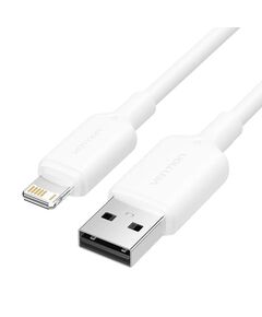 VENTION USB 2.0 A MALE TO LIGHTNING MALE 2.4A CABLE 2M WHITE PVC TYPE (LAMWH) (VENLAMWH)
