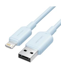 VENTION USB 2.0 A MALE TO LIGHTNING MALE 2.4A CABLE 2M BLUE PVC TYPE (LAMSH) (VENLAMSH)