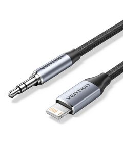 VENTION COTTON BRAIDED LIGHTNING MALE TO 3.5MM MALE CABLE ALUMINUM ALLOY TYPE (BMCHF) (VENBMCHF)