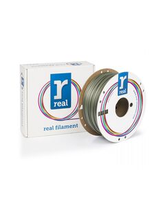 REAL PLA 3D PRINTER FILAMENT - SILVER - SPOOL OF 1KG - 2.85MM (REALPLARSILVER1000MM285)