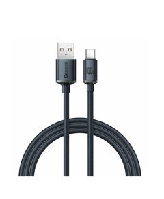BASEUS TYPE-C CRYSTAL SHINE SERIES FAST CHARGING DATA CABLE 100W 1.2M BLACK (CAJY000401) (BASCAJY000401)